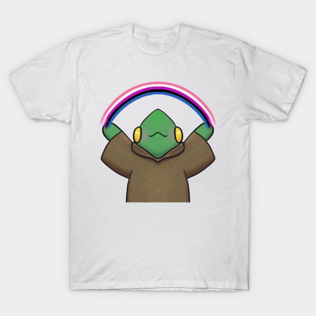 GenderFluid Gay Pride-Berry T-Shirt by ZombieCheshire